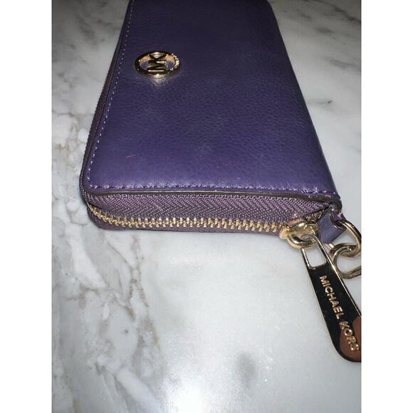 MICHAEL KORS Purple Zip Around Wallet - Picture 6 of 9